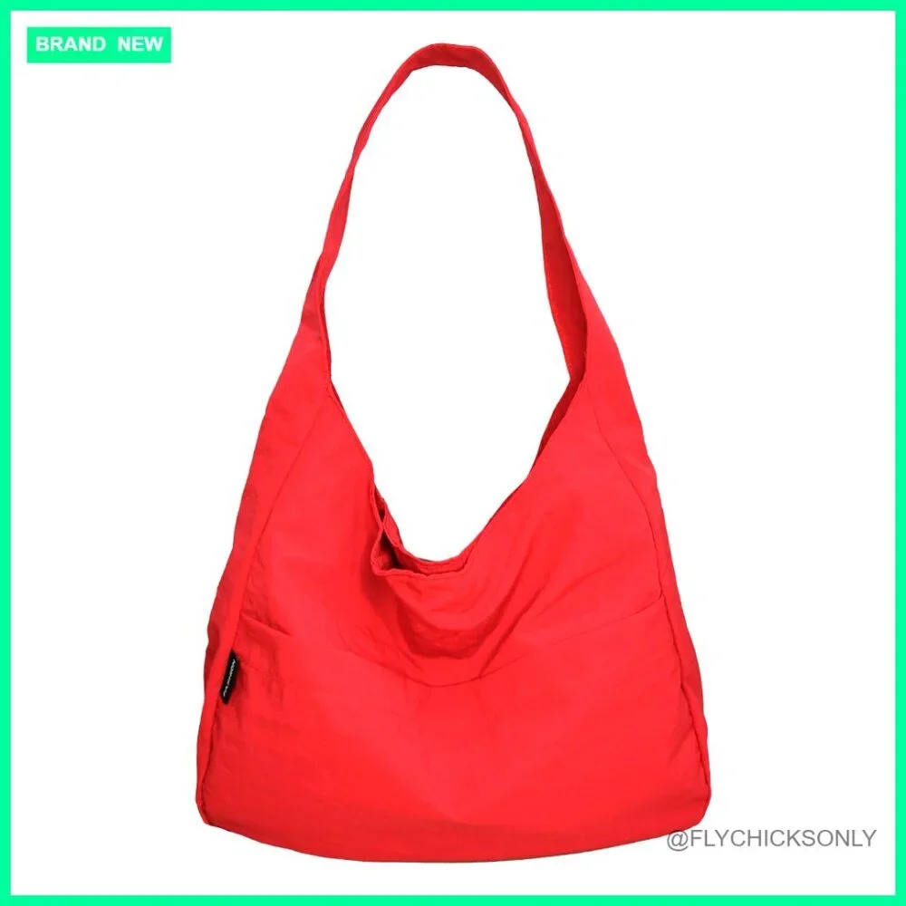 Nylon Slouchy Hobo Shoulder Bag Tote Foldable Lightweight Travel
